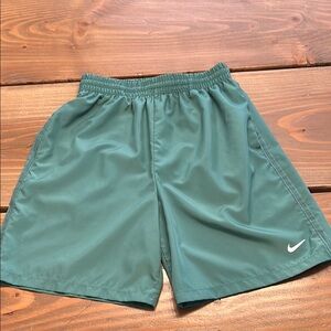 Nike Green Athletic Shorts with Elastic Waist